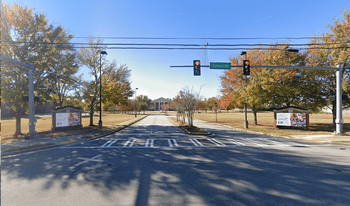 Main entrance driveway